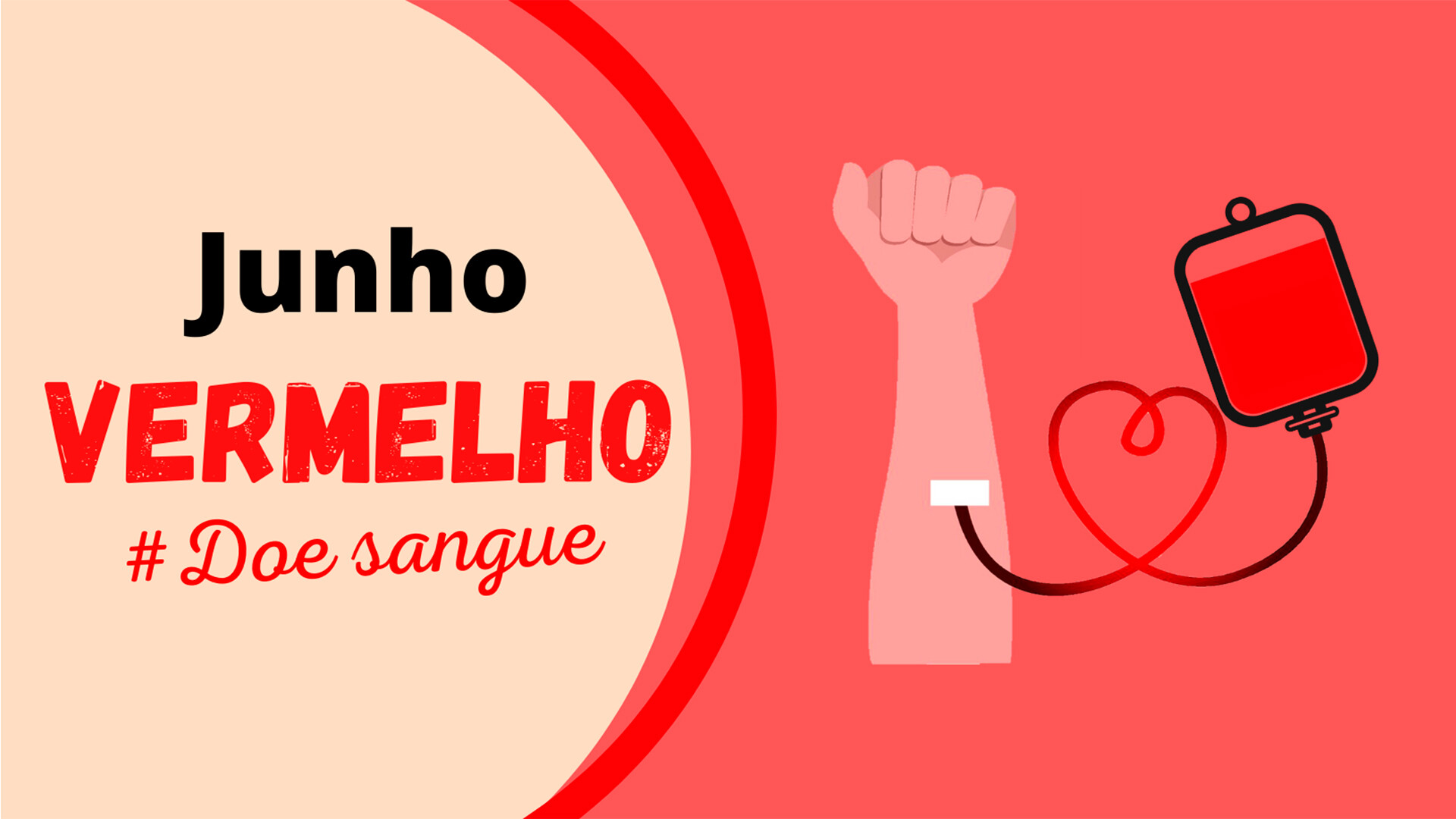 Campanha - Junho Vermelho: uma única bolsa de sangue pode salvar até quatro vidas