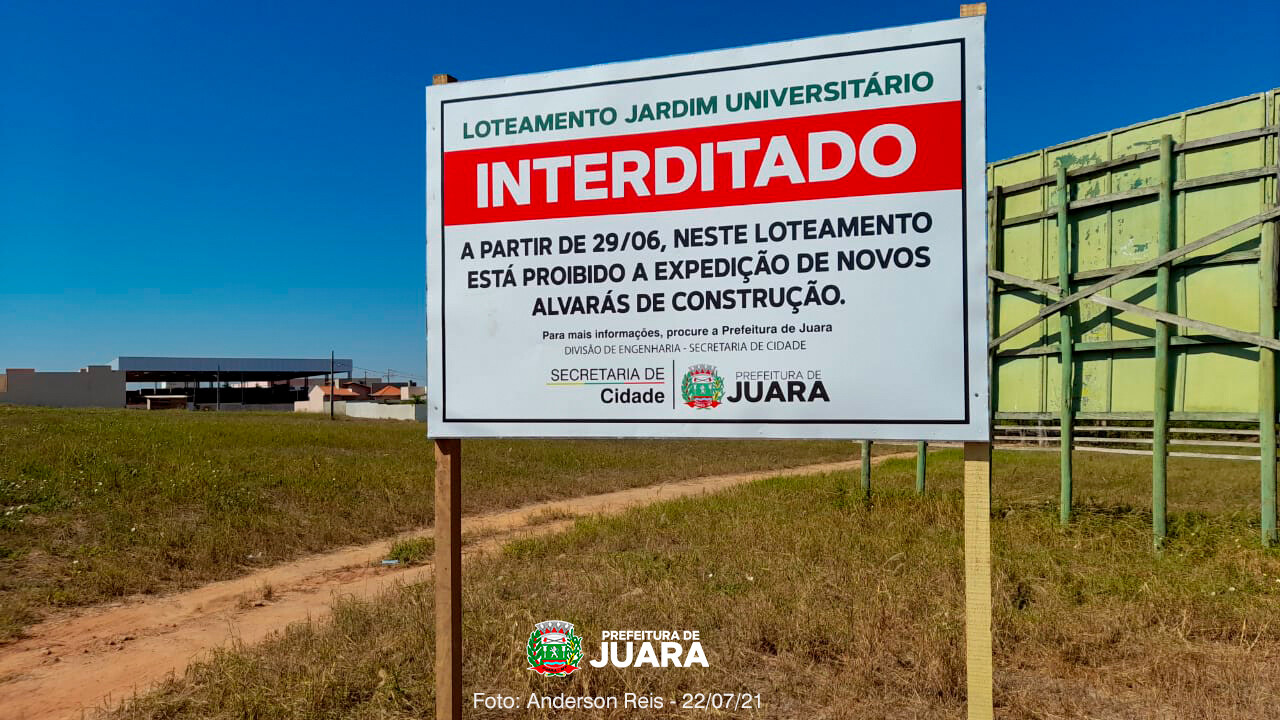 Prefeitura de Juara faz Alerta para quem pretende adquirir lotes